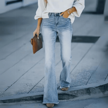 Kvinders Højtaljede Straight Jeans 4