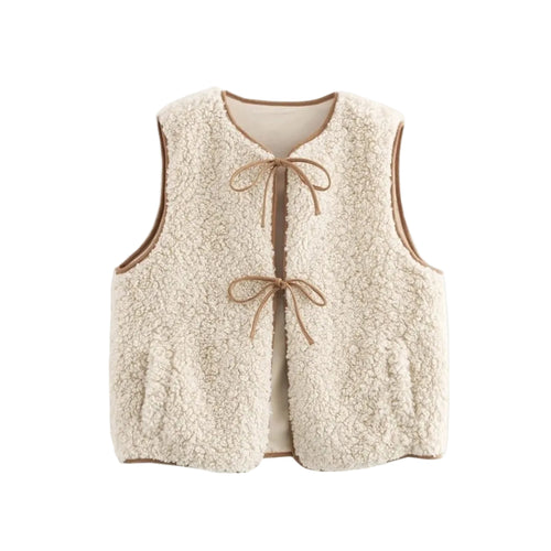 Kvinders Hyggevest Med Bindefront Casual 0