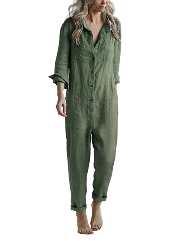 Kvinders Jumpsuit Langærmet Afslappet Stil 0