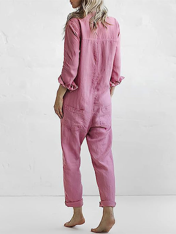 Kvinders Jumpsuit Langærmet Afslappet Stil 6
