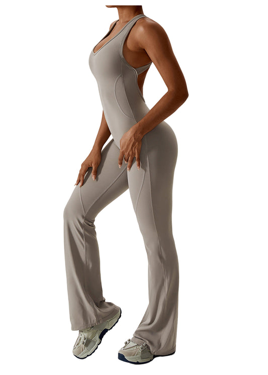 Kvinders Jumpsuit V-Hals Tætsiddende Nylon 0