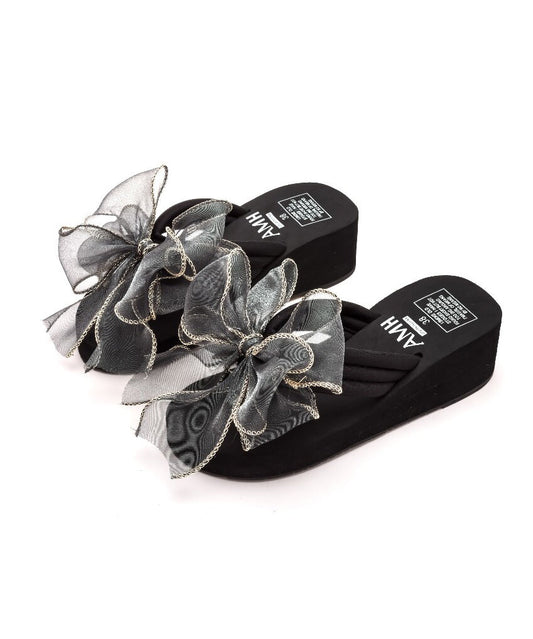 Kvinders Kile Flip Flops med Bue Detalje 4