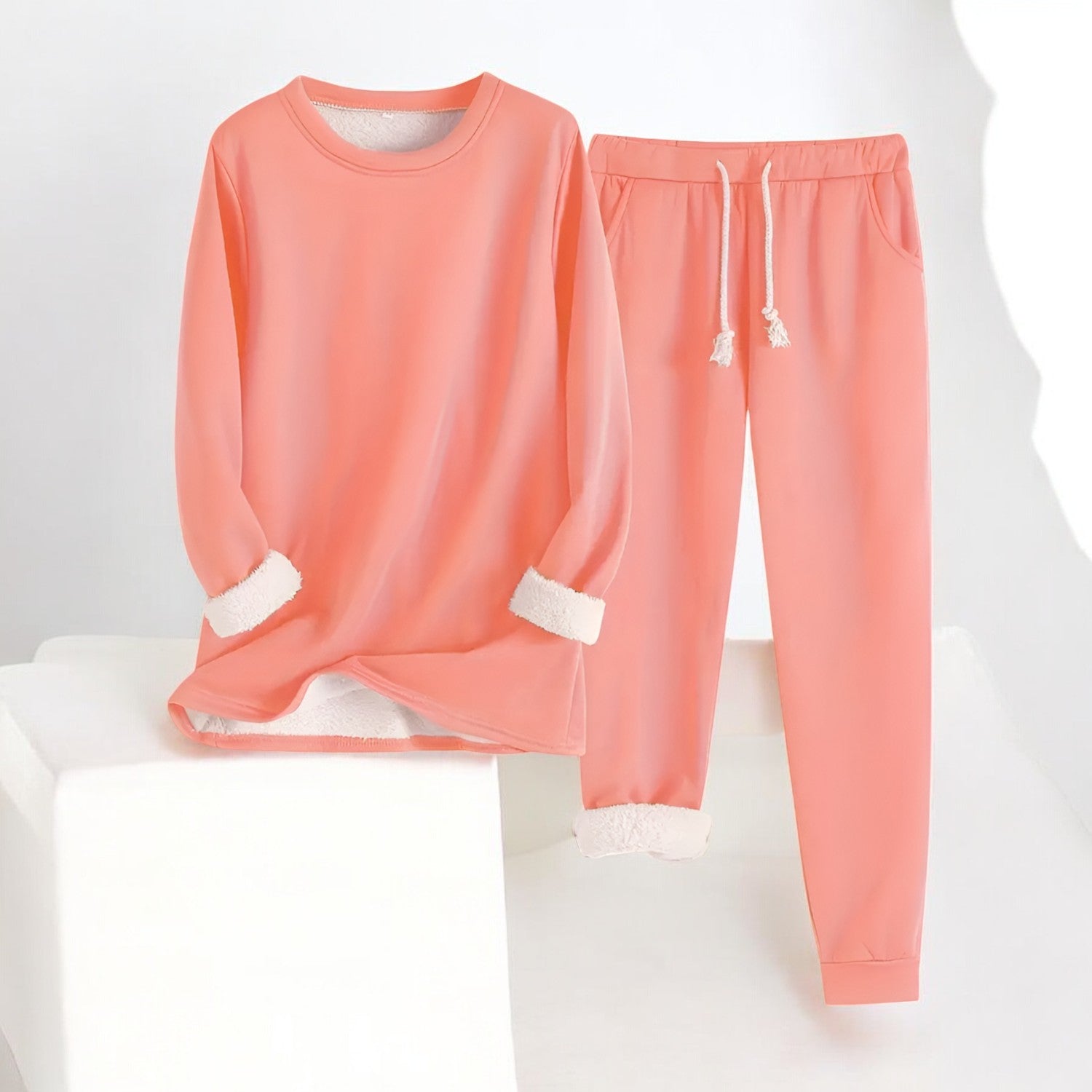 Kvinders Komfortable Lounge Sæt Oversized Polyester Blanding 3
