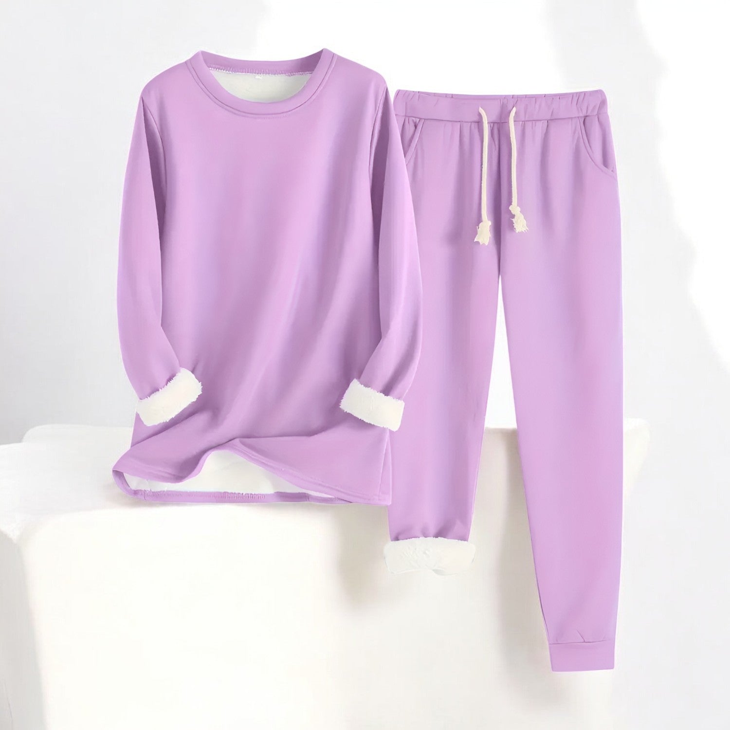 Kvinders Komfortable Lounge Sæt Oversized Polyester Blanding 6