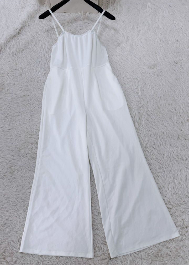 Kvinders Kort Højtaljet Jumpsuit med Patchwork Design 1