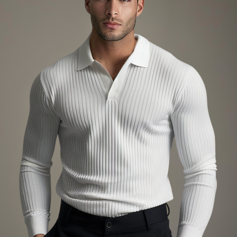 Kvinders Langærmet Sweater med Åben Krave 0