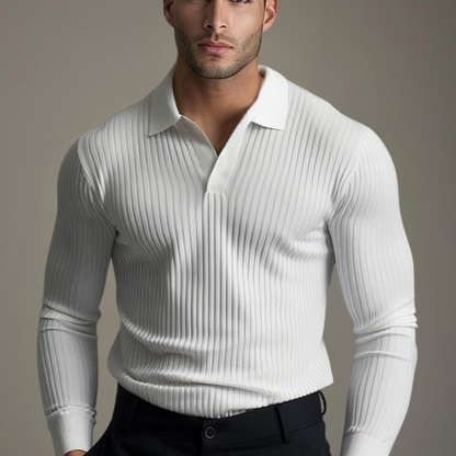 Kvinders Langærmet Sweater med Åben Krave 0