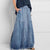 Kvinders Løs Denim Skirt med Elastisk Talje 2