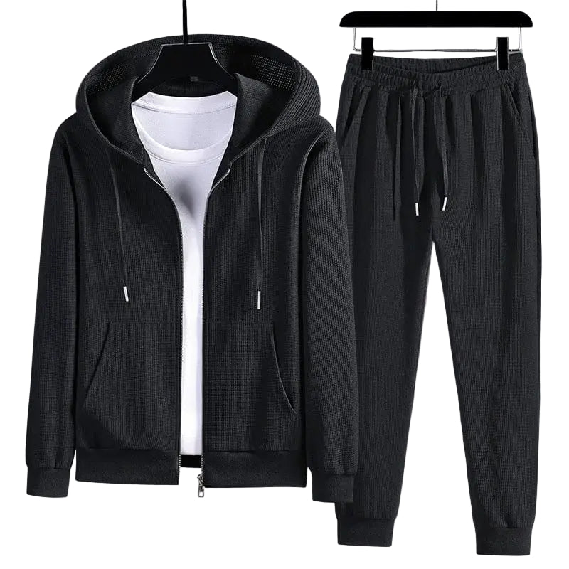 Kvinders Loungewear Sæt Trendy Vaffelstrik 0