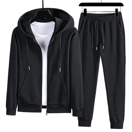 Kvinders Loungewear Sæt Trendy Vaffelstrik 0