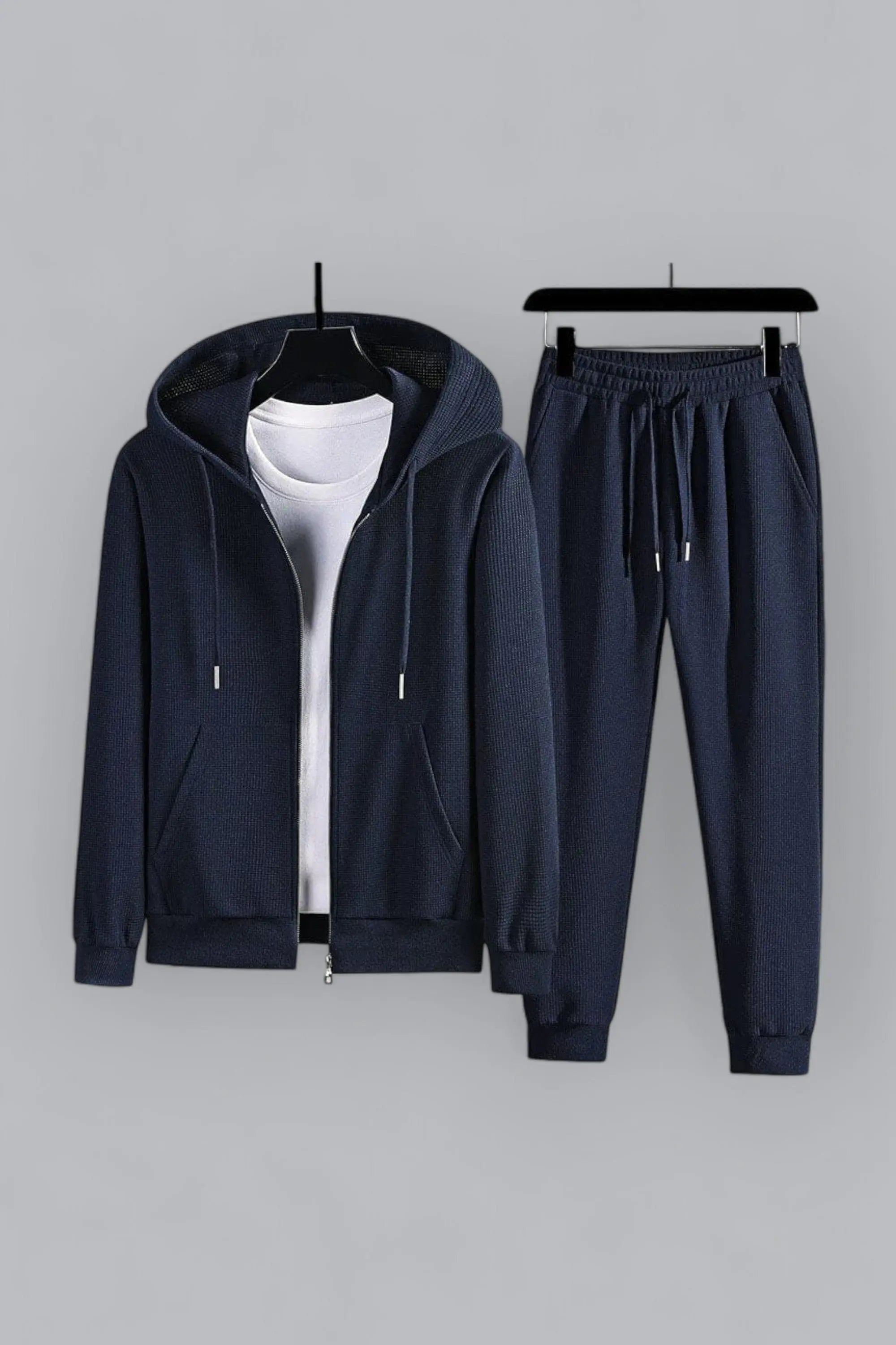 Kvinders Loungewear Sæt Trendy Vaffelstrik 2
