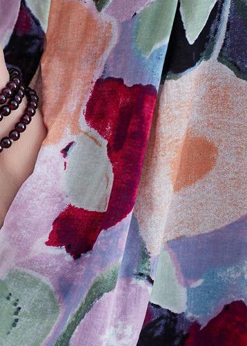 Kvinders Maxi Kjole Bohemsk Blomsterprint med Halvlange Ærmer 4