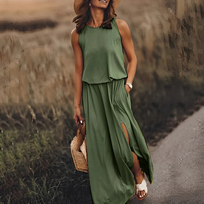 Kvinders Maxi Kjole Med Flydende Design Lang Stil 1