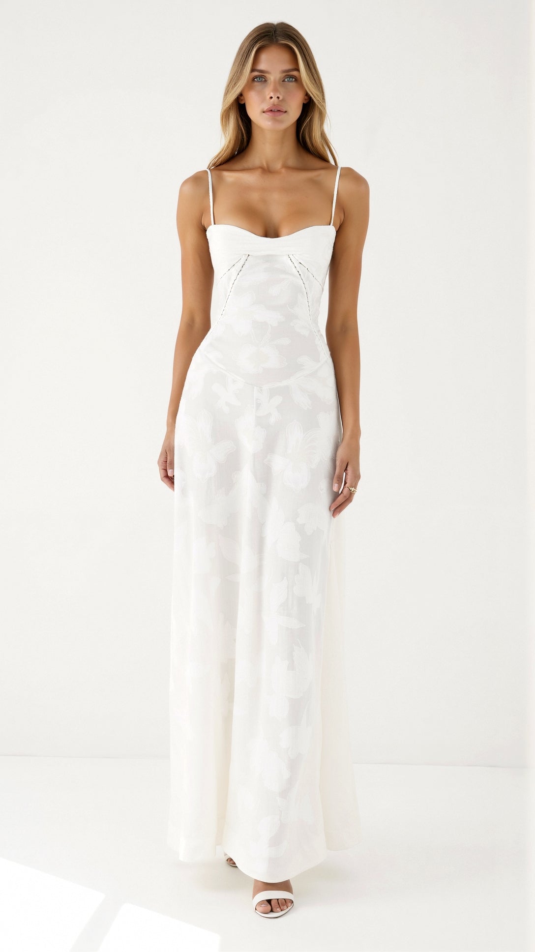 Kvinders Maxi Kjole Slip Silhuet Elegant 0