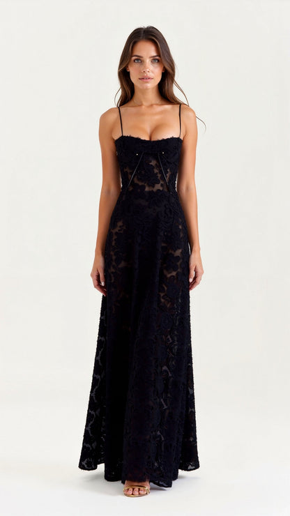 Kvinders Maxi Kjole Slip Silhuet Elegant 10