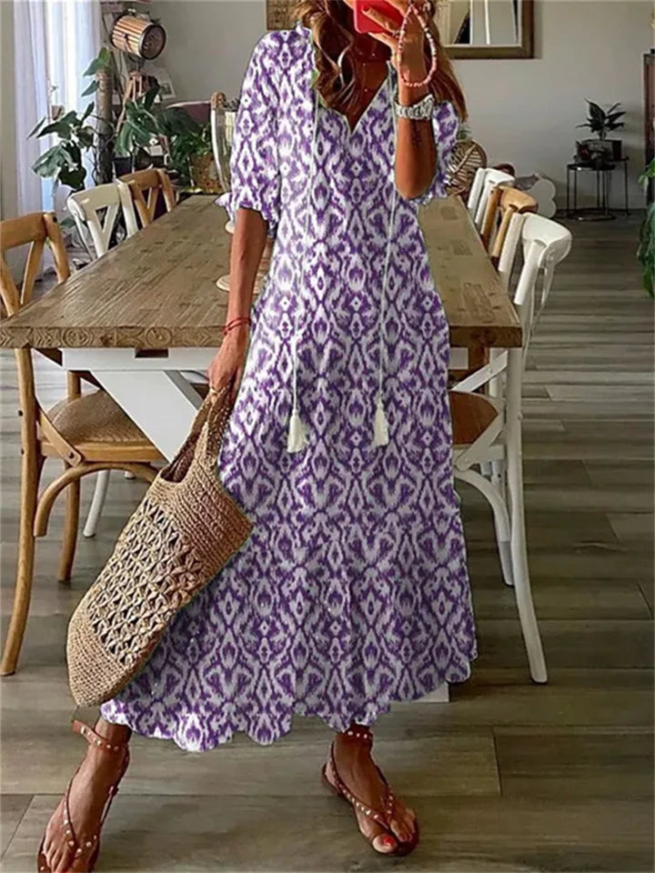 Kvinders Maxi Kjole Sommerstil 1