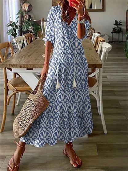 Kvinders Maxi Kjole Sommerstil 3