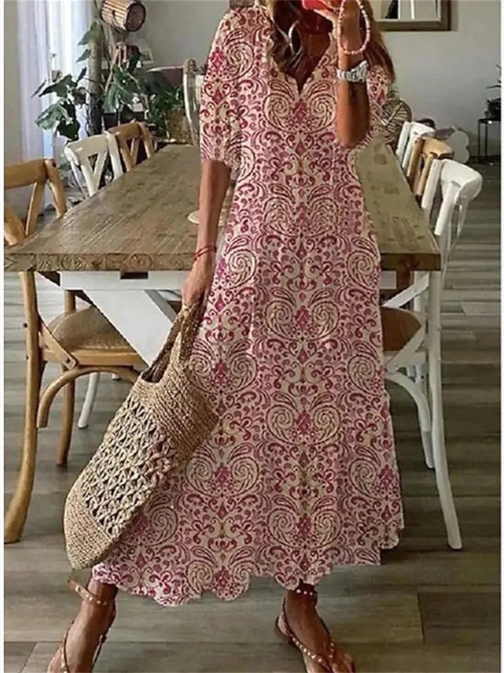 Kvinders Maxi Kjole Sommerstil 4