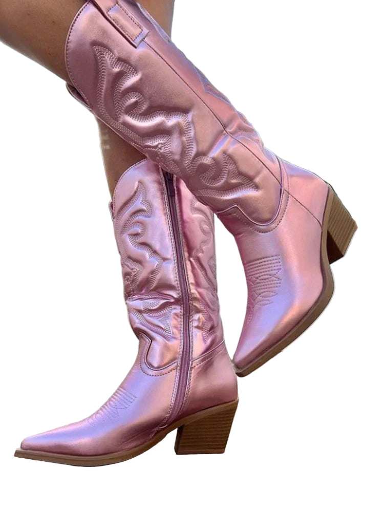 Kvinders Metallic Cowboystøvler Carina 0