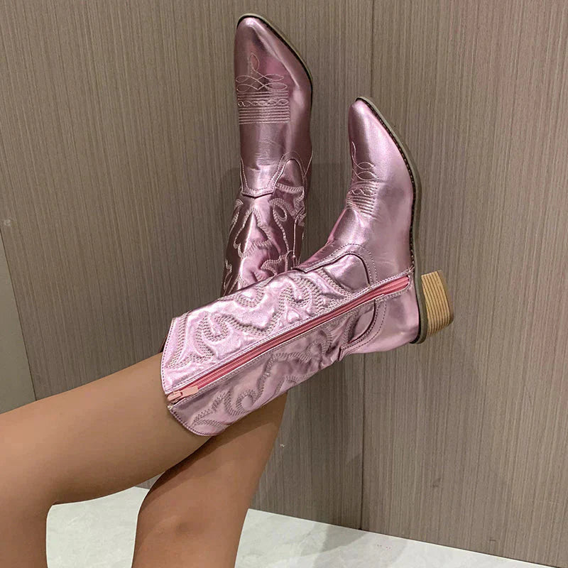 Kvinders Metallic Cowboystøvler Carina 1