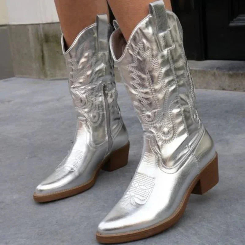 Kvinders Metallic Cowboystøvler Carina 6