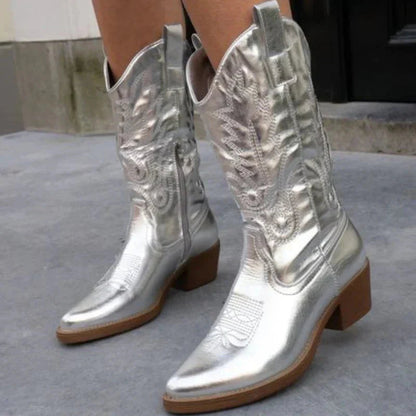 Kvinders Metallic Cowboystøvler Carina 6