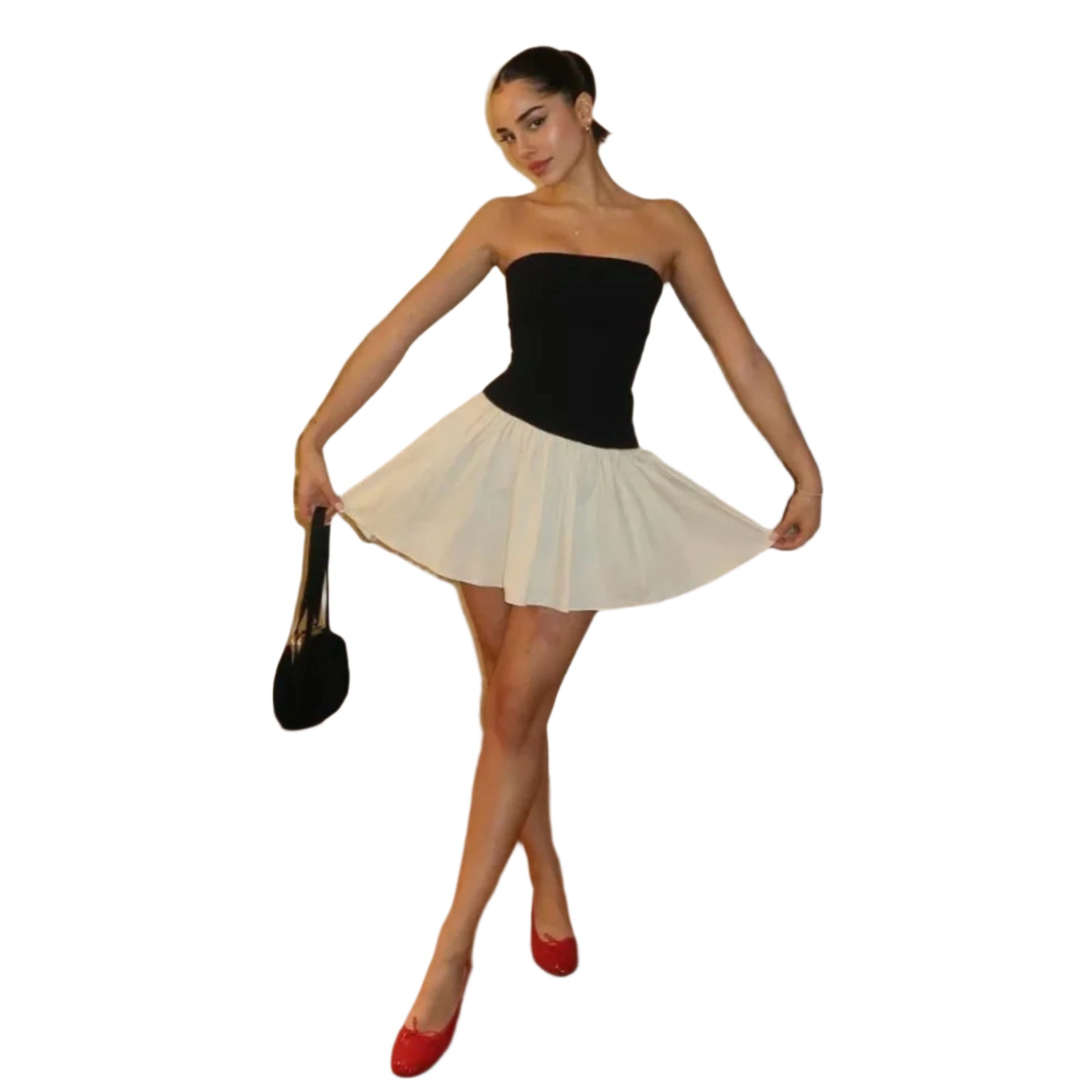 Kvinders Mini Kjole To-tone Design 0