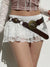 Kvinders Mini Skirt Høj Talje Dobbelt Lag Polyester 3