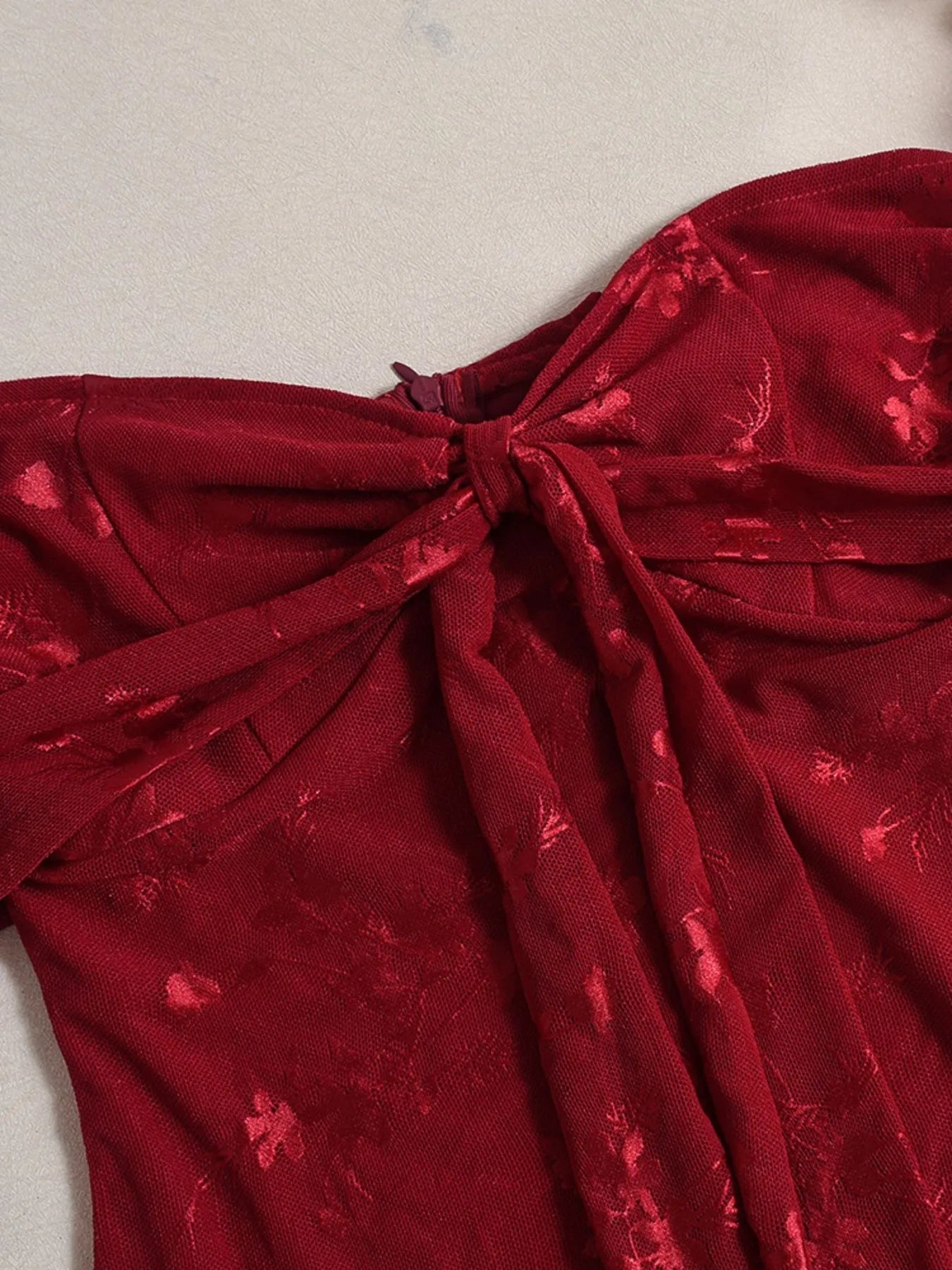 Kvinders Off Shoulder Kjole Sweetheart Udsnit Let Strækbart Polyester 5