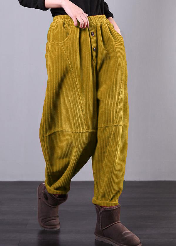 Kvinders Oversize Bukser i Rød Corduroy 6