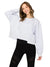 Kvinders Oversized Cropped Sweatshirt Blødt Bomuldsblanding 0