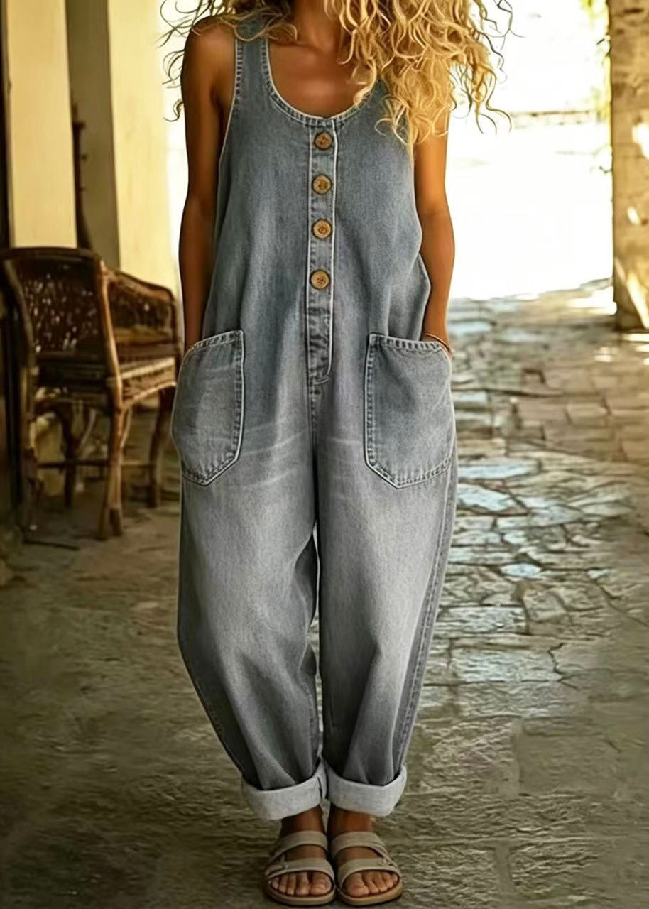 Kvinders Oversized Jumpsuit Vintage Stil 2