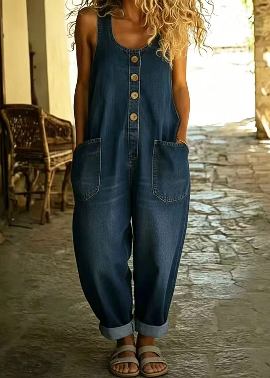 Kvinders Oversized Jumpsuit Vintage Stil 4