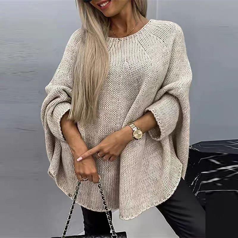 Kvinders Oversized Kappe Sweater Med Flagermusærmer 2