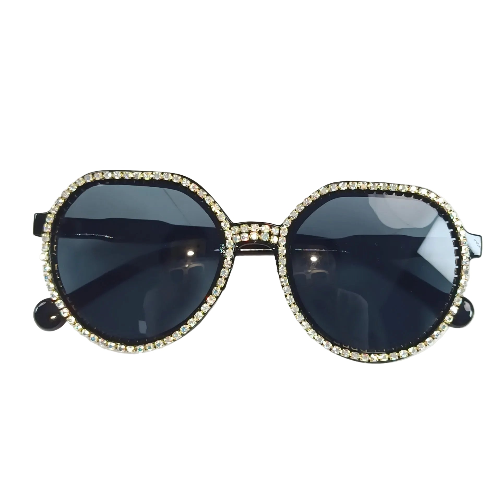 Kvinders Oversized Solbriller med Glitter 0