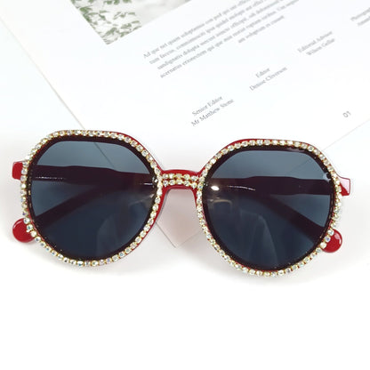 Kvinders Oversized Solbriller med Glitter 6
