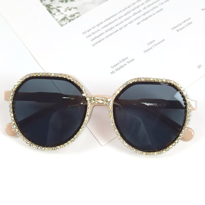 Kvinders Oversized Solbriller med Glitter 8