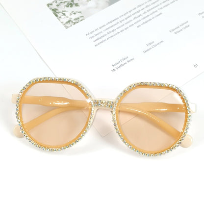 Kvinders Oversized Solbriller med Glitter 9