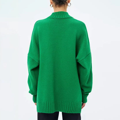 Kvinders Oversized Sweater med Halvhøj Hals 2