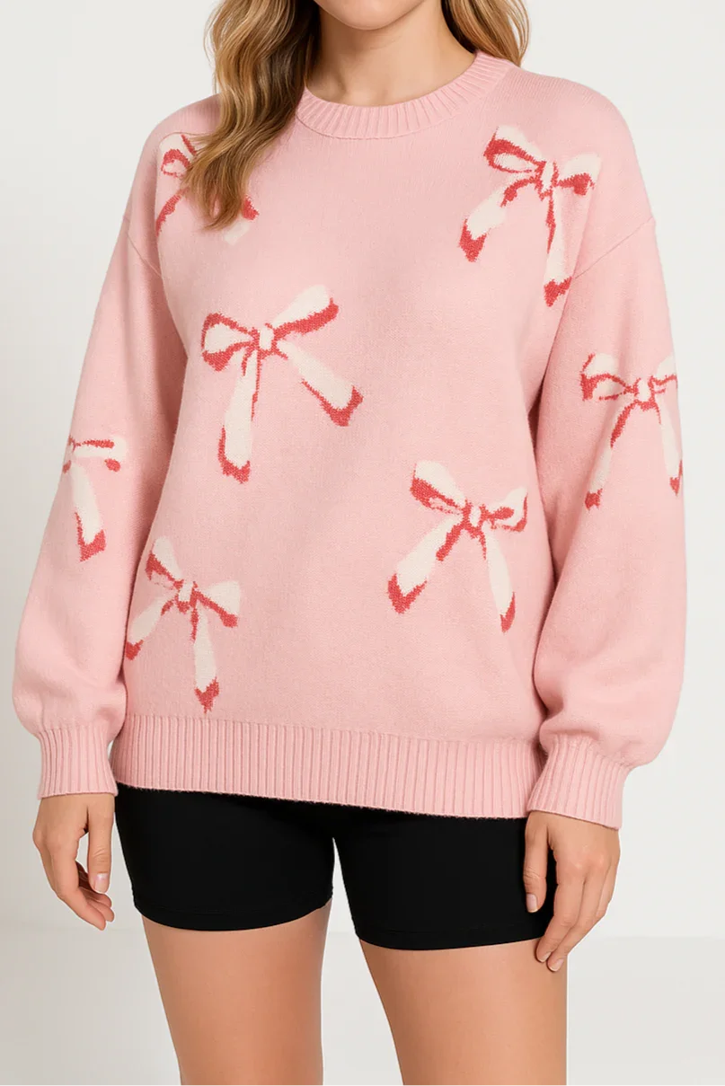Kvinders Oversized Sweater med Jacquard Design 1