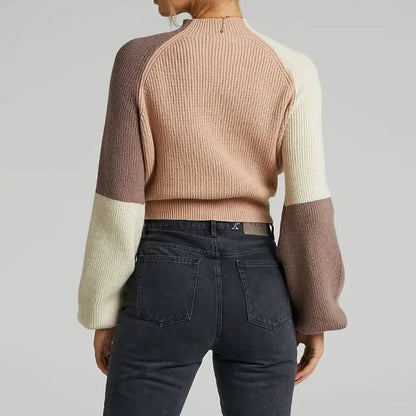 Kvinders Oversized Trøje med Mock-Hals og Klokkeærmer 2