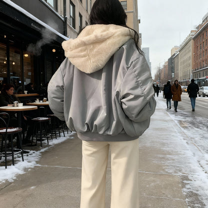 Kvinders Oversized Vinterfrakke med Termisk Komfort 2
