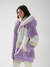 Kvinders Padded Plush Frakke med Kontrasterende Design 3