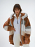 Kvinders Padded Plush Frakke med Kontrasterende Design 4