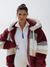 Kvinders Padded Plush Frakke med Kontrasterende Design 5