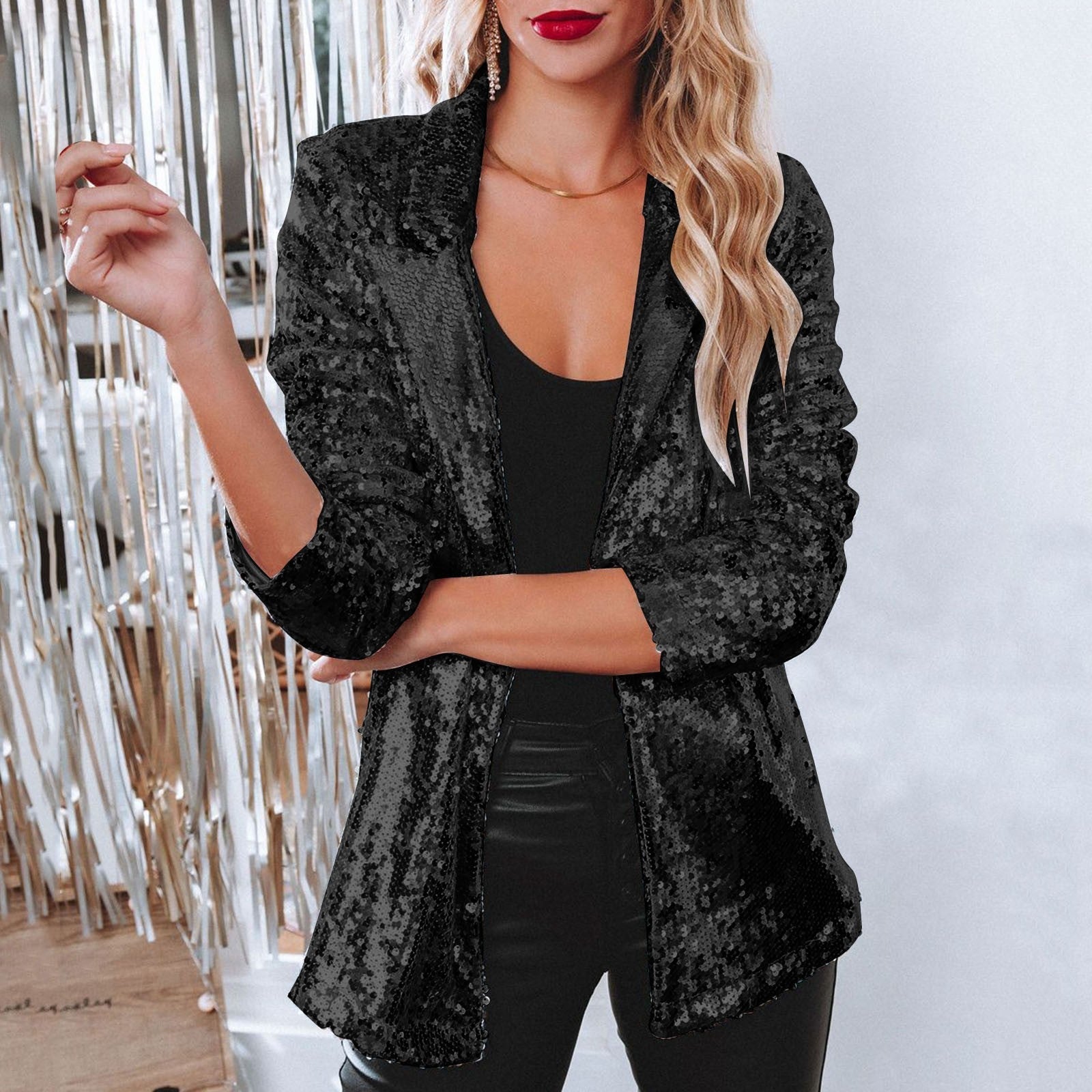 Kvinders Paillet Blazer 5