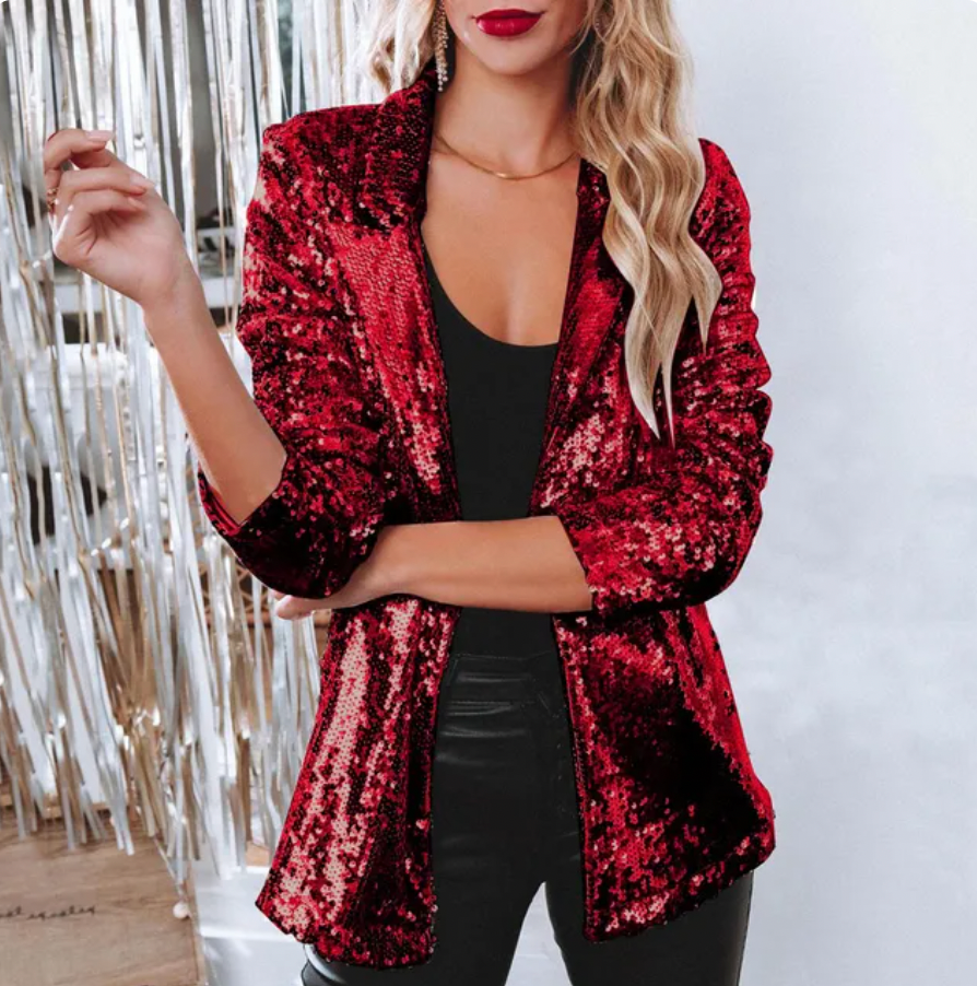 Kvinders Paillet Blazer 7