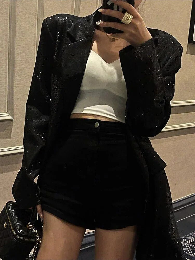 Kvinders Paillet Blazer Glamourøs 4
