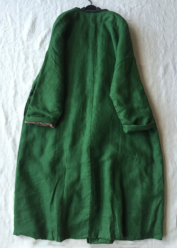 Kvinders Parka Jakke med V-Hals og Knapper 3