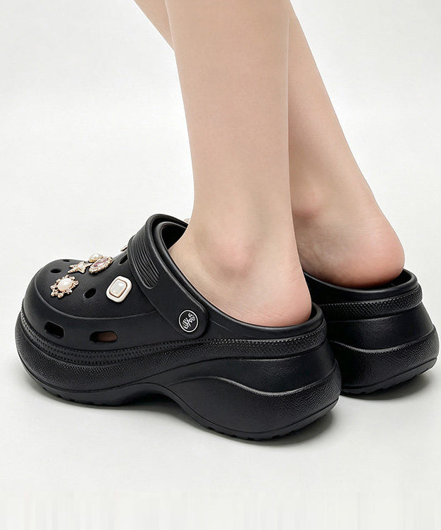 Kvinders Platform Flip Flops med Udhulede Detaljer 4